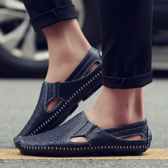 Matteo | Classic Men's Sandals – Leather Slip-On