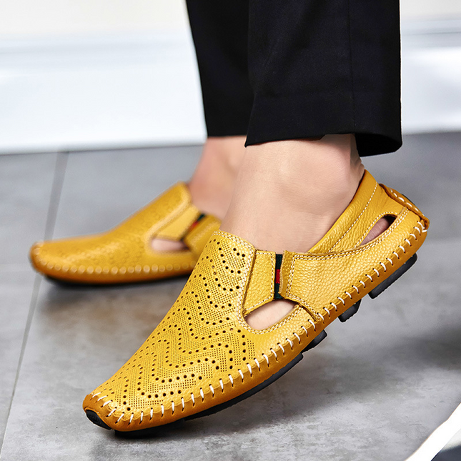 Matteo | Classic Men's Sandals – Leather Slip-On