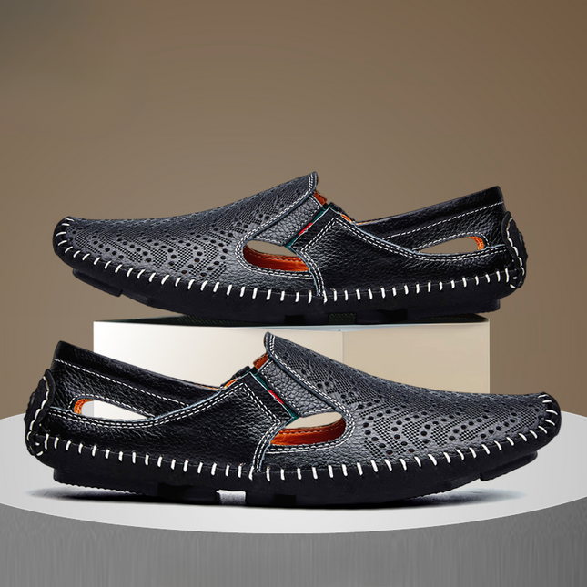 Matteo | Classic Men's Sandals – Leather Slip-On
