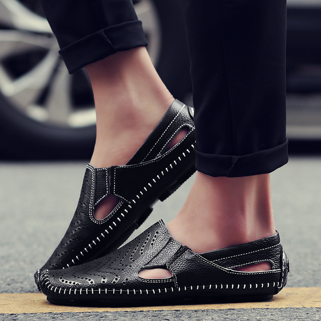 Matteo | Classic Men's Sandals – Leather Slip-On