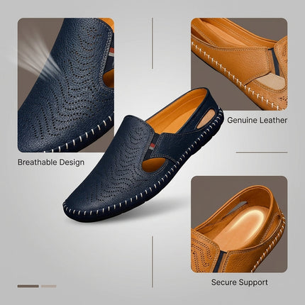 Matteo | Classic Men's Sandals – Leather Slip-On