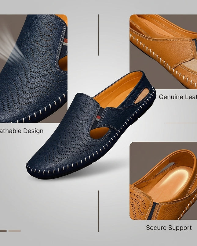 Matteo | Classic Men's Sandals – Leather Slip-On