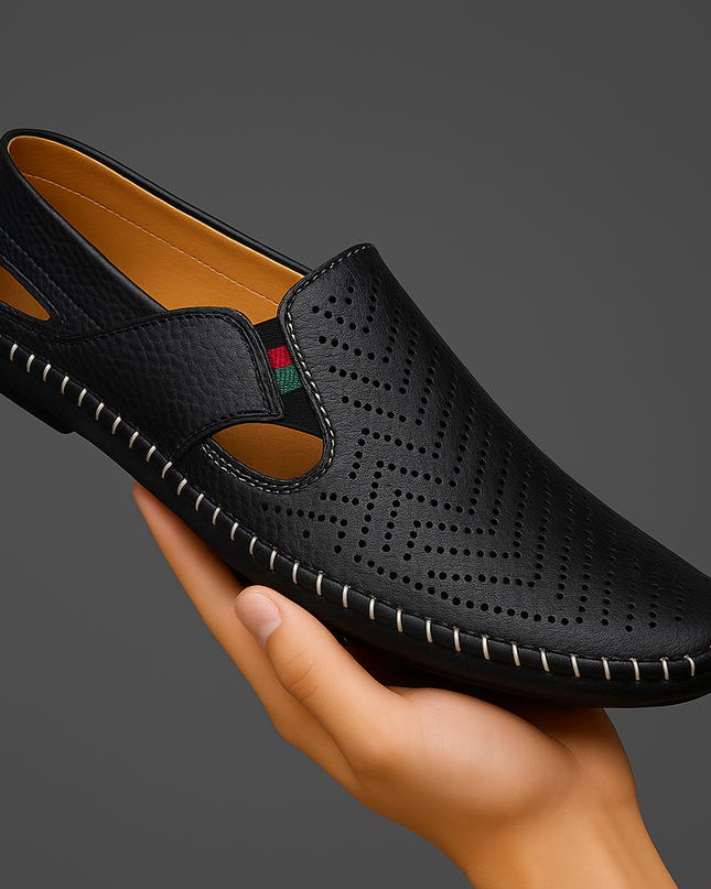 Matteo | Classic Men's Sandals – Leather Slip-On
