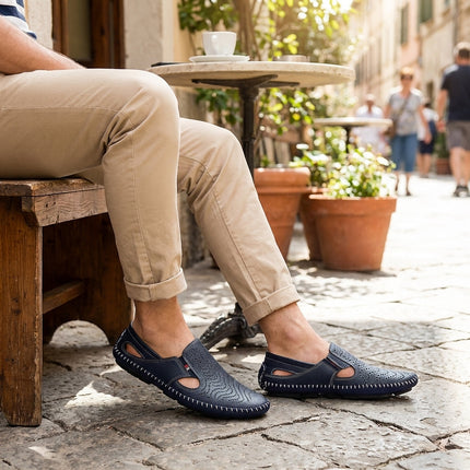 Matteo | Classic Men's Sandals – Leather Slip-On