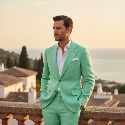 Matteo | Relaxed Men's Linen Suit – Two-Piece Tailored
