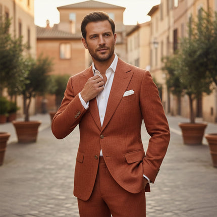Matteo | Relaxed Men's Linen Suit – Two-Piece Tailored