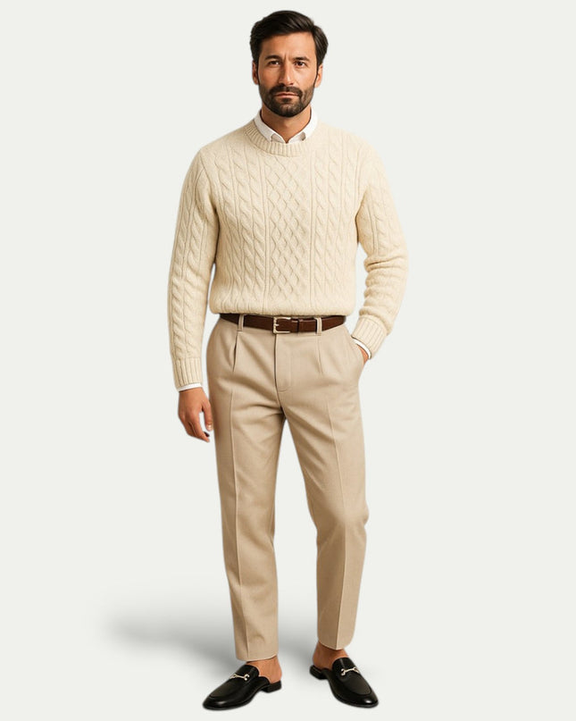 Men’s Backless Loafers with Apron Toe and Metal Detail