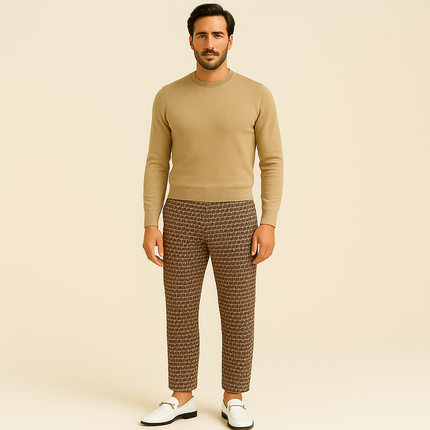 Men’s Backless Loafers with Apron Toe and Metal Detail