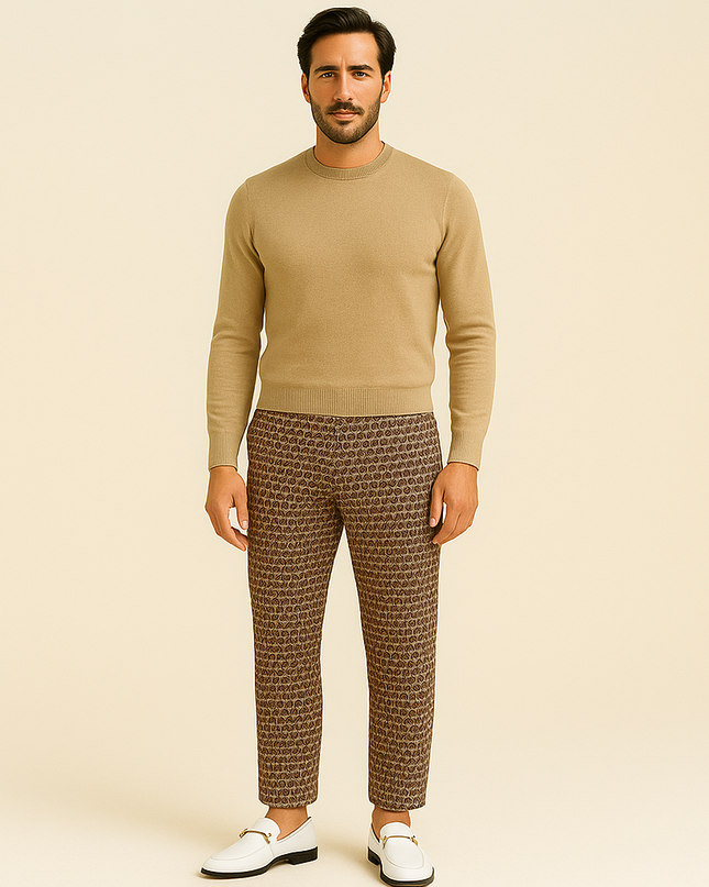 Men’s Backless Loafers with Apron Toe and Metal Detail