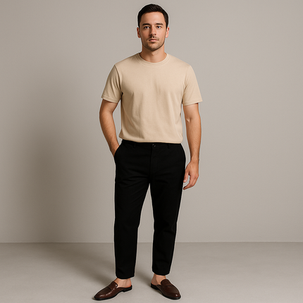 Men’s Backless Penny Loafers with Croc Texture