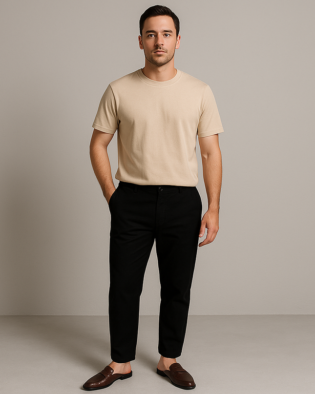 Men’s Backless Penny Loafers with Croc Texture