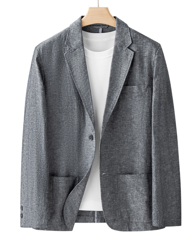Men’s Button-Front Lightweight Blazer