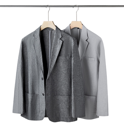 Men’s Button-Front Lightweight Blazer