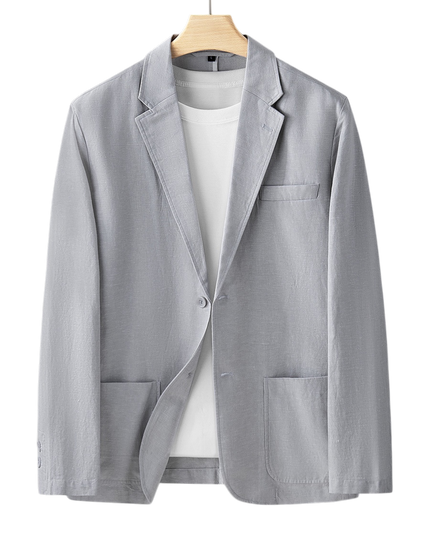 Men’s Button-Front Lightweight Blazer