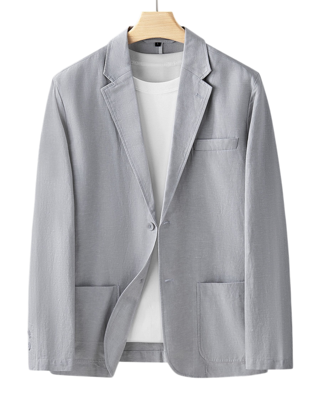 Men’s Button-Front Lightweight Blazer