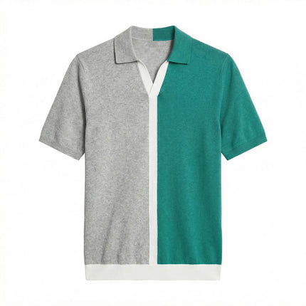 Men’s Color Block Knit Polo