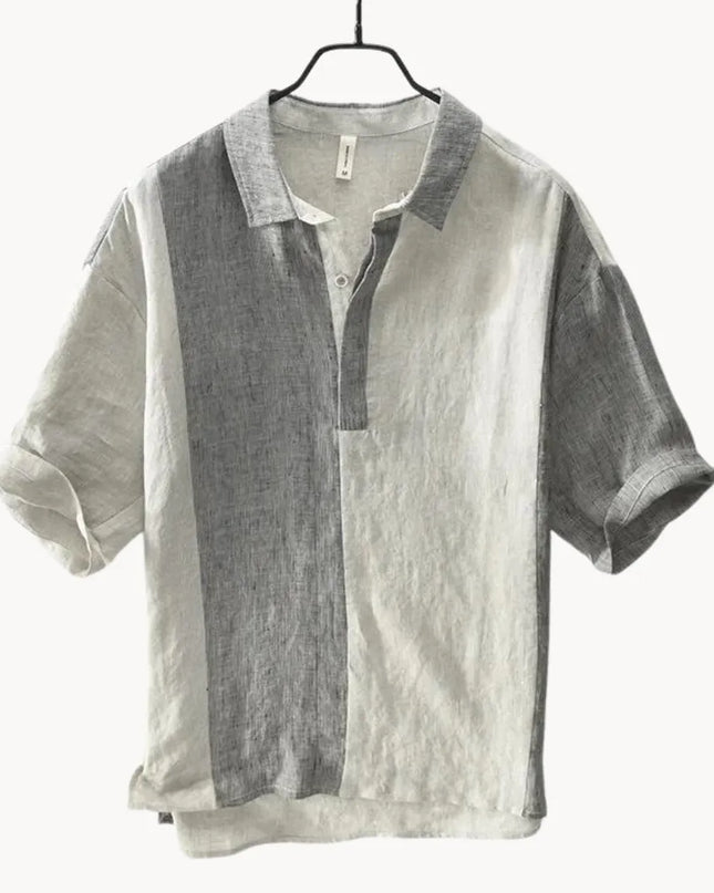 Men’s Color Block Polo Shirt – Short Sleeve Summer Top