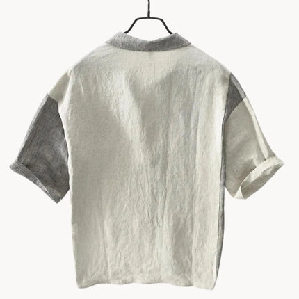 Men’s Color Block Polo Shirt – Short Sleeve Summer Top