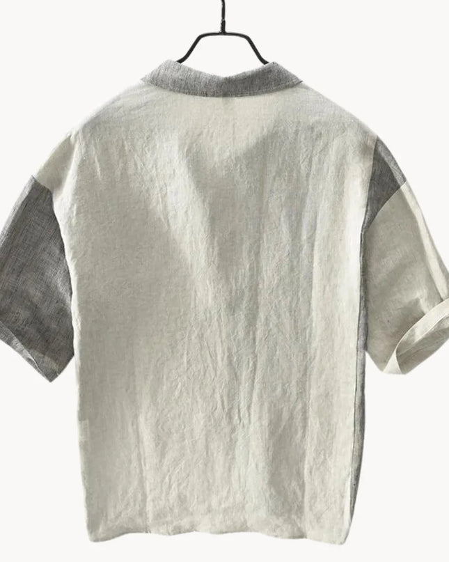 Men’s Color Block Polo Shirt – Short Sleeve Summer Top