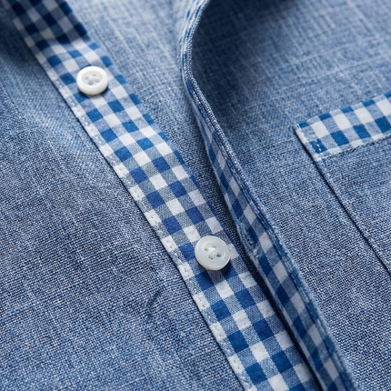 Men’s Contrast Trim Pocket Shirt