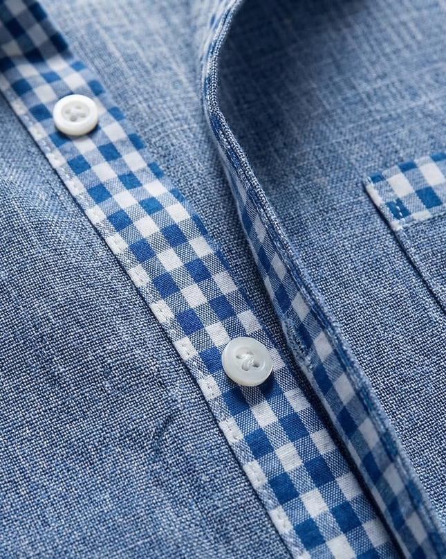 Men’s Contrast Trim Pocket Shirt
