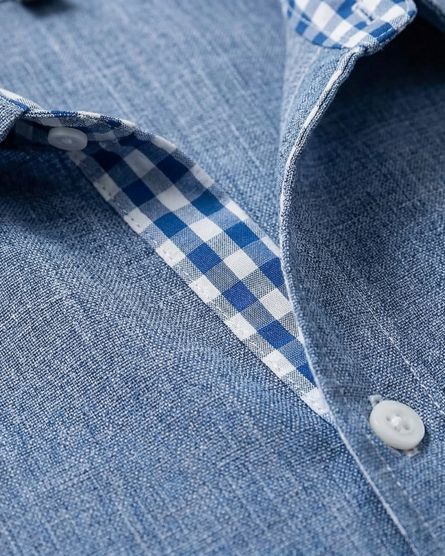 Men’s Contrast Trim Pocket Shirt