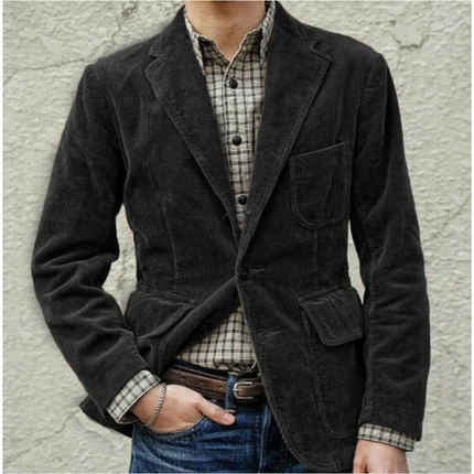 Men’s Corduroy Notched Lapel Blazer