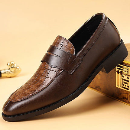 Men’s Croc Panel Penny Loafers