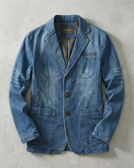 Men’s Denim Blazer Jacket