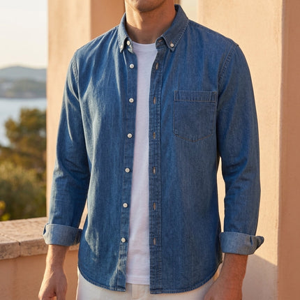 Men’s Denim Button Shirt