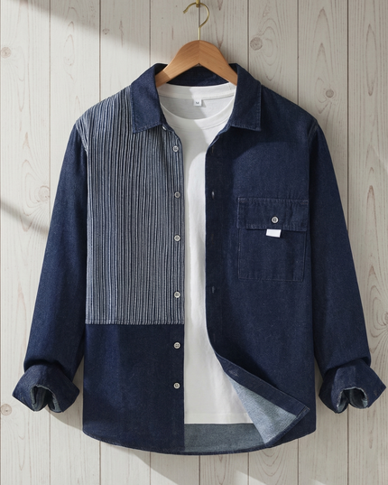 Men’s Denim Panel Shirt