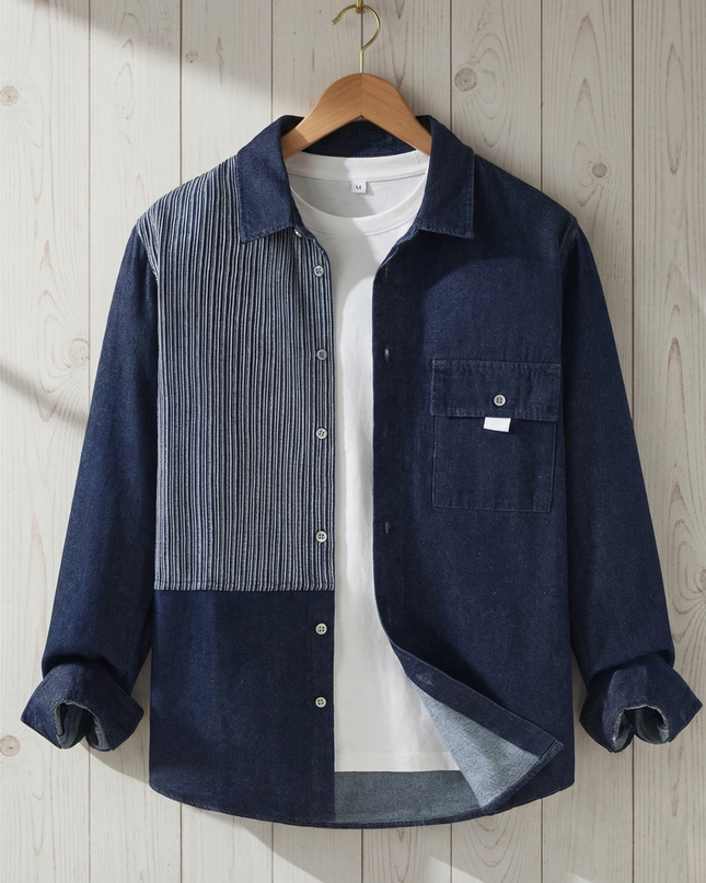 Men’s Denim Panel Shirt
