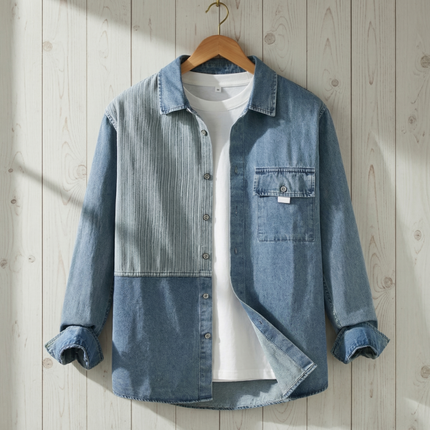 Men’s Denim Panel Shirt