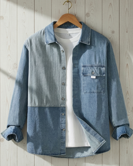 Men’s Denim Panel Shirt