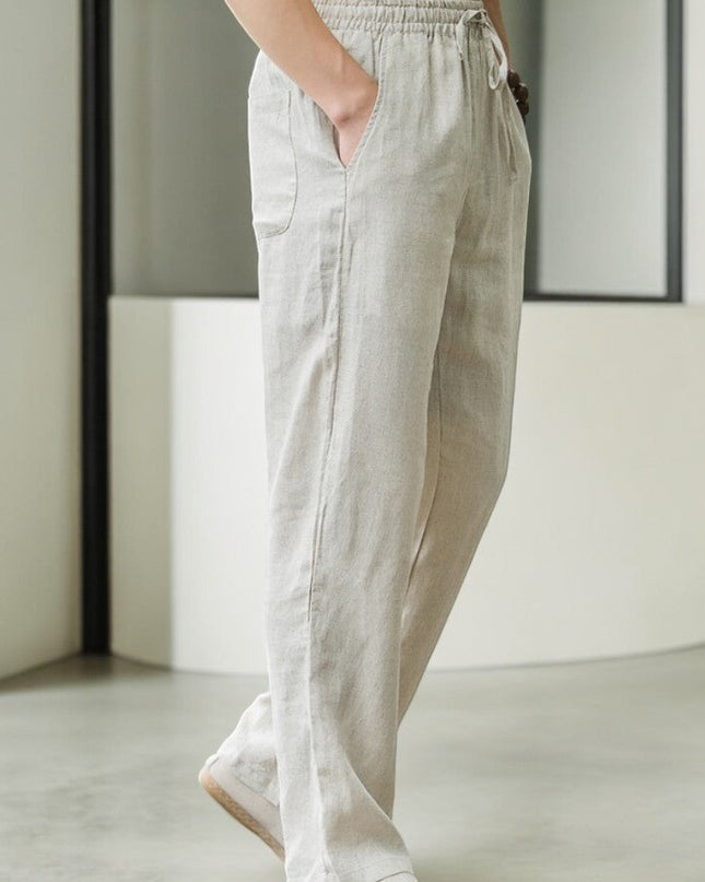 Men’s Drawstring Straight Leg Trousers