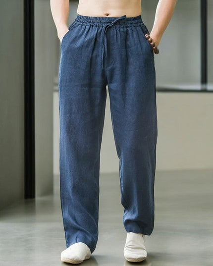 Men’s Drawstring Straight Leg Trousers