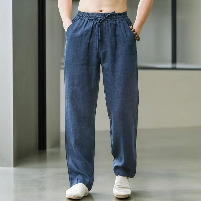 Men’s Drawstring Straight Leg Trousers