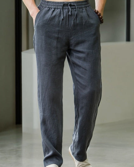 Men’s Drawstring Straight Leg Trousers