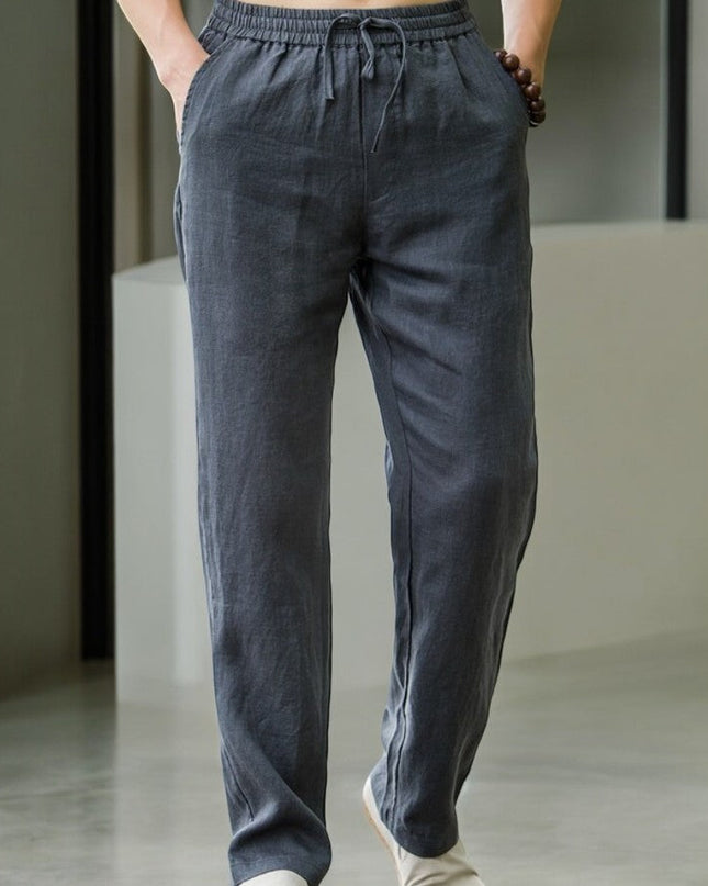 Men’s Drawstring Straight Leg Trousers