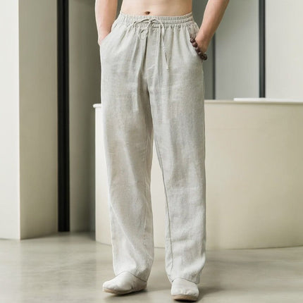 Men’s Drawstring Straight Leg Trousers