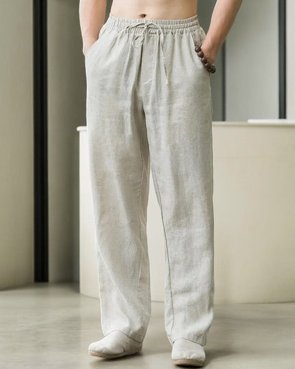 Men’s Drawstring Straight Leg Trousers