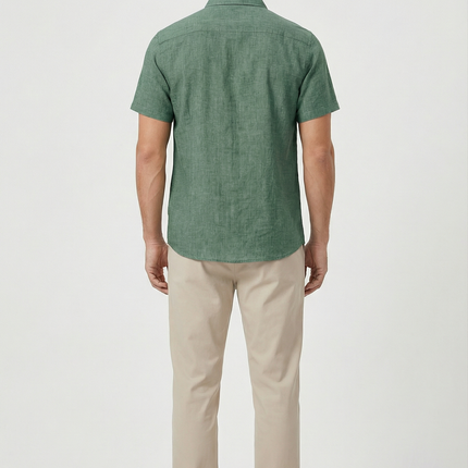 Men’s Embroidered Panel Short Sleeve Shirt