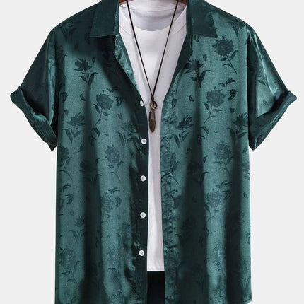 Men’s Floral Textured Short Sleeve Shirt
