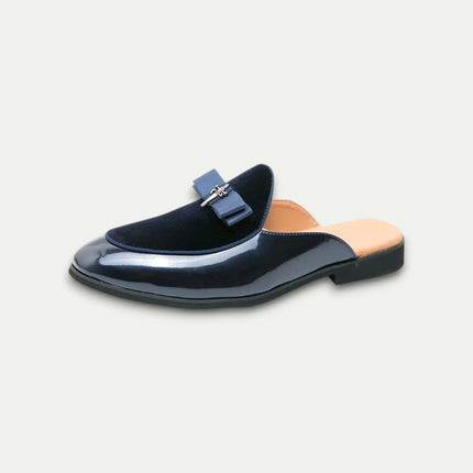 Men’s Gloss Panel Mule Loafers