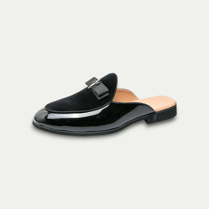 Men’s Gloss Panel Mule Loafers