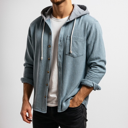 Men’s Hooded Shirt Jacket