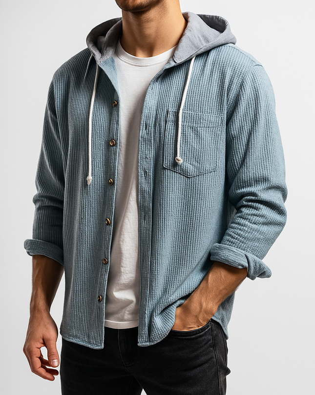 Men’s Hooded Shirt Jacket
