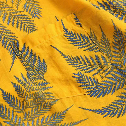 Men’s Leaf Print Short Sleeve Shirt