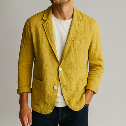 Men’s Lightweight Textured Notched Blazer