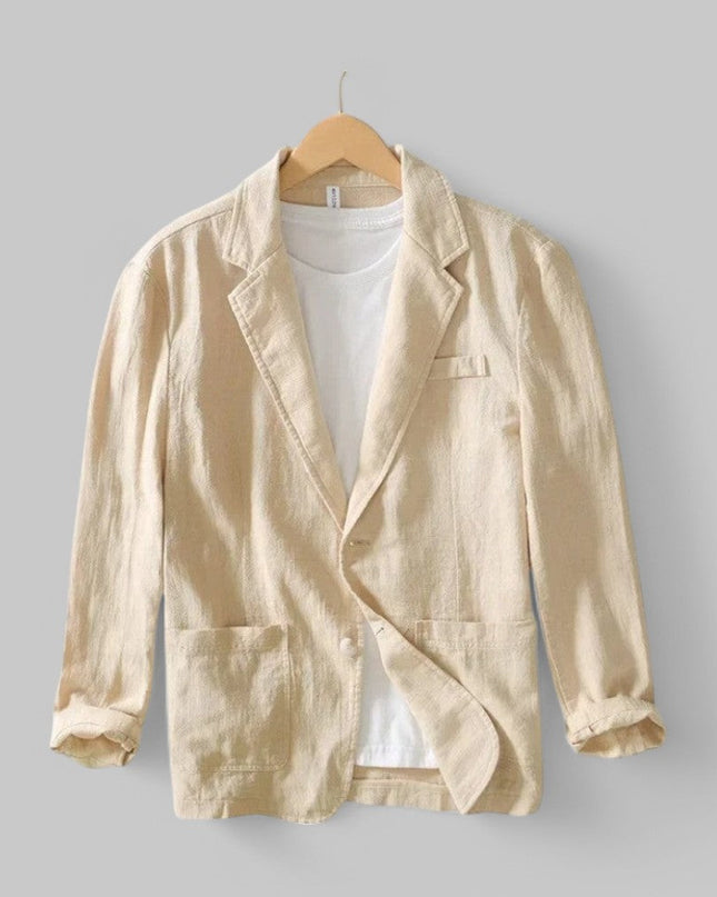 Men’s Lightweight Textured Notched Blazer